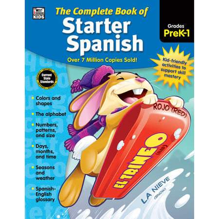 THINKING KIDS The Complete Book of Starter Spanish Workbook, Grade PreK-1, Paperback 704928